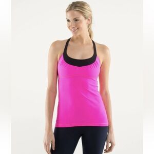 Lululemon Scoop Me Up Tank Pink Neon Glo Size 6